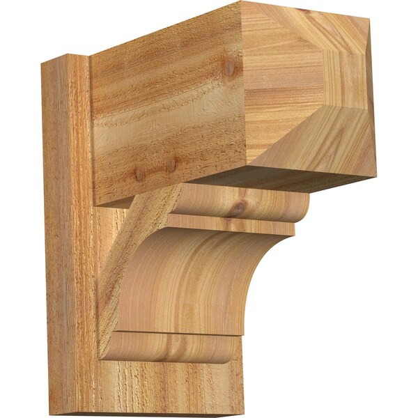 Ekena Millwork Olympic Craftsman Rough Sawn Outlooker, Western Red Cedar, 8"W x 14"D x 14"H OUT08X14X14OLY04RWR - main